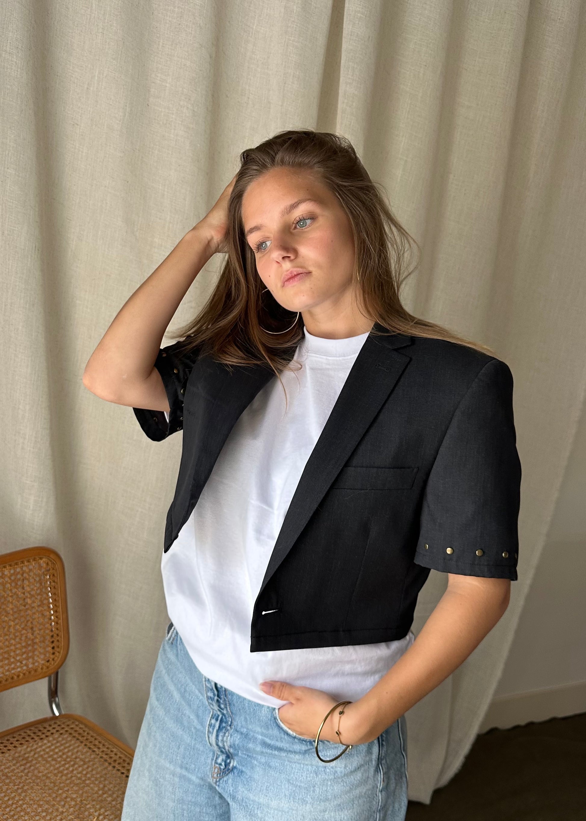 Stud Blazer Black