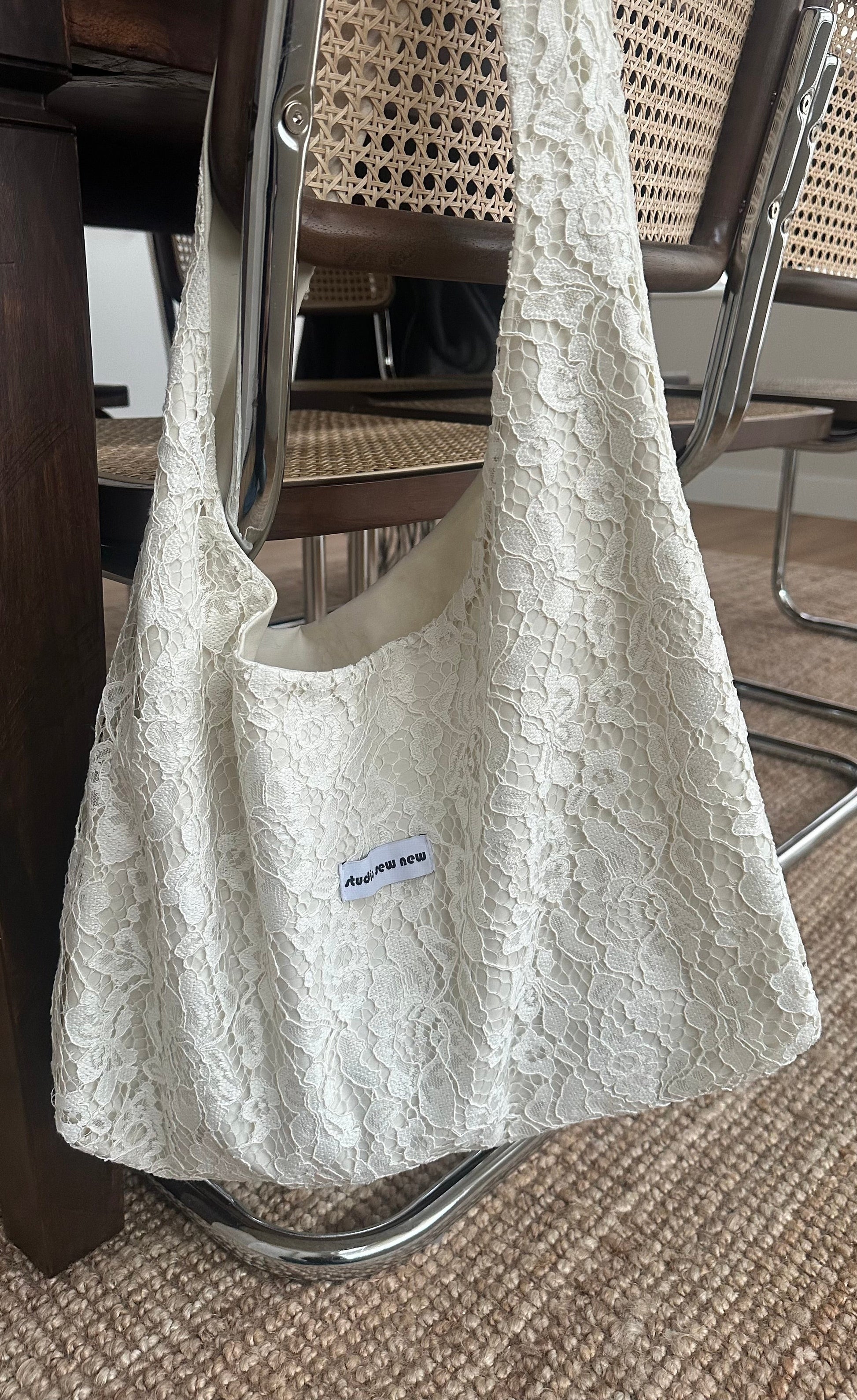 Lace Crossbody Shopper