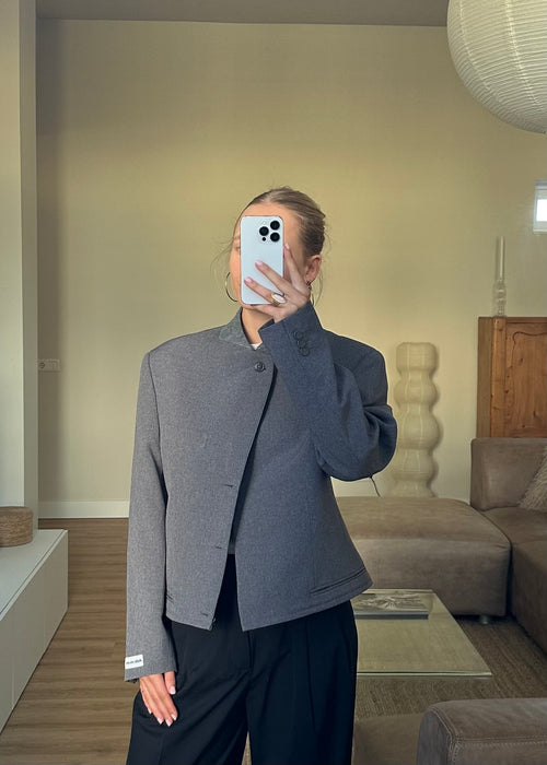 Asymmetrical Blazer Grey